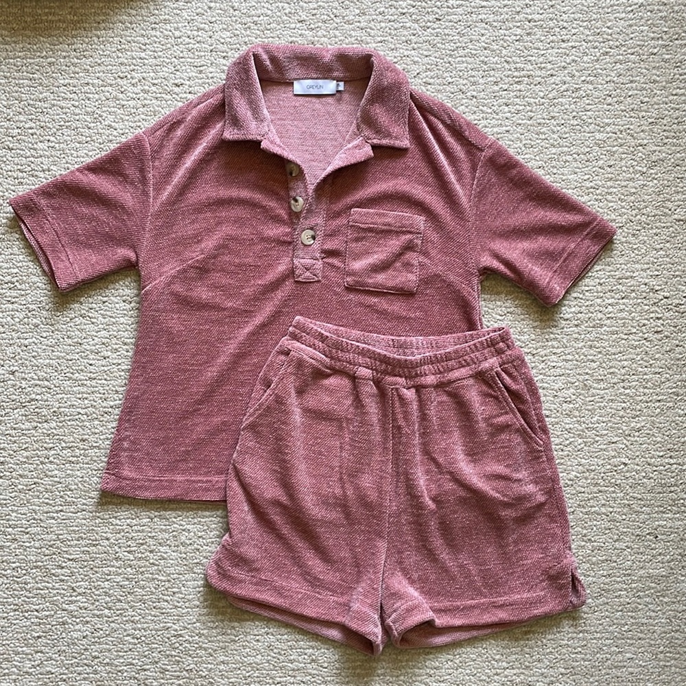 Pink Chenille Coordinating Set